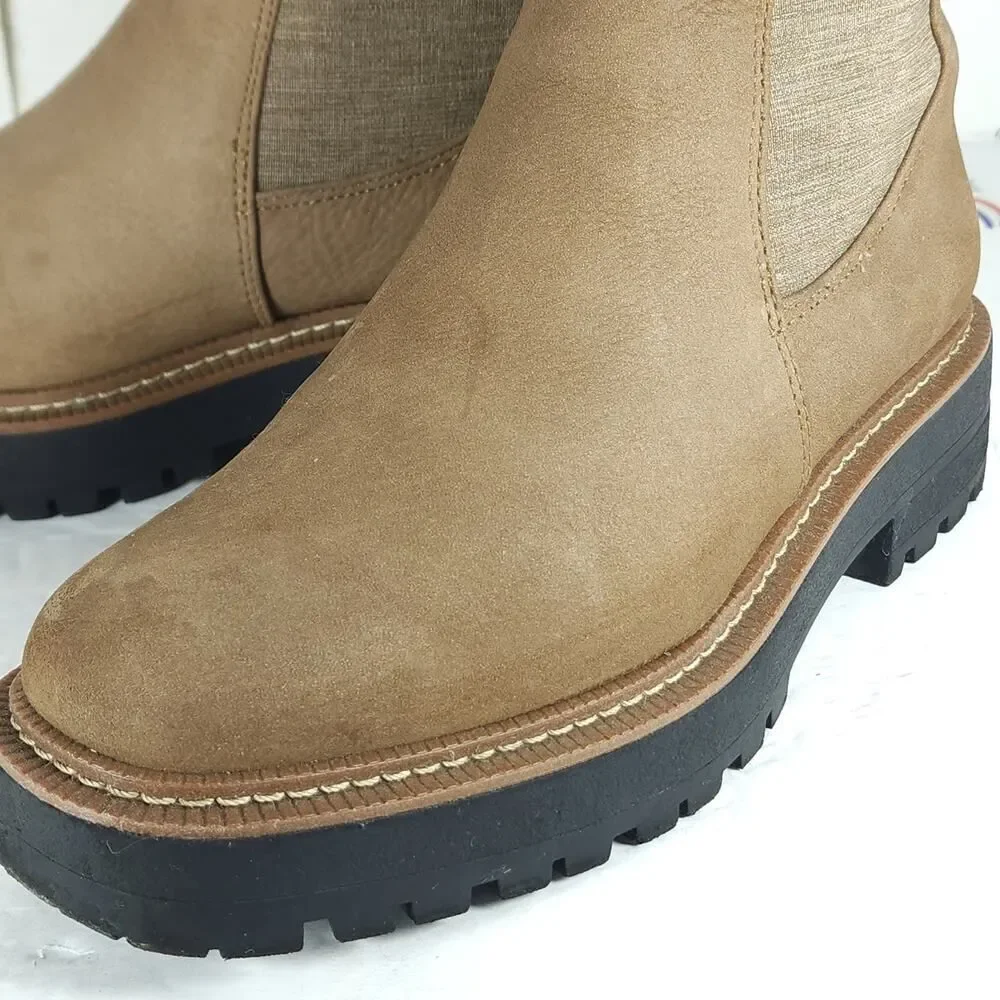 Sam Edelman Women's LAGUNA US9 Leather Tabaco Brown Lined Ankle Chelsea Boots
